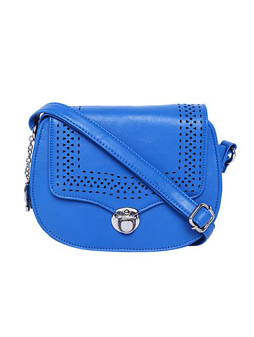 blue leatherette (pu) sling bag - 15783941 - Very Small Image - 1