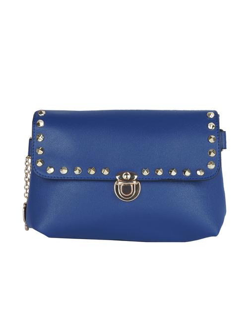 blue leatherette (pu) sling bag - 15784073 - Very Small Image - 1