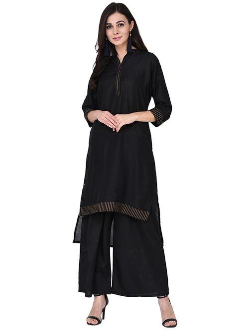 high low solid kurta - 15784992 - Very Small Image - 1