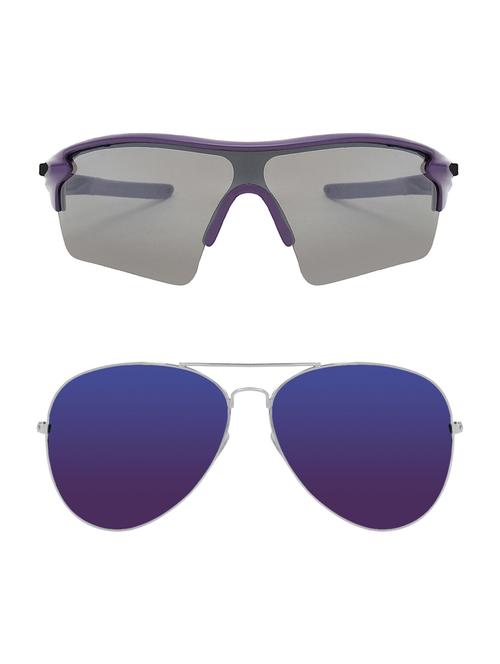 combo of 2 wrap-around & aviator sunglasses- abcom3340 - 15786963 - Very Small Image - 1