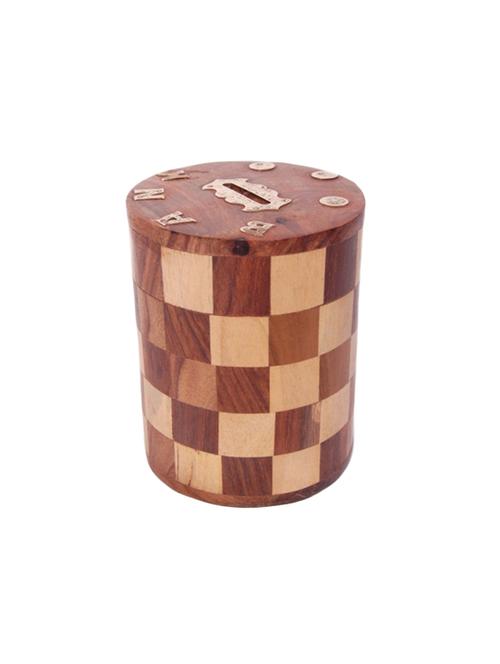 desi karigar wooden money bank - 15788240 - Very Small Image - 1