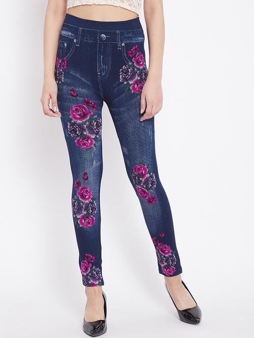 floral denim jeggings - 15788762 - Very Small Image - 1