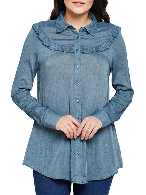 ruffle trim shirt tunic - 15788943 - Very Small Image - 1