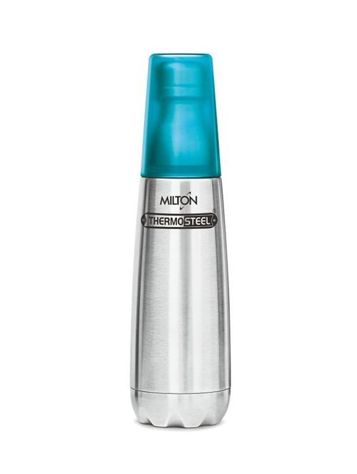 milton vertex thermosteel 750 ml, stainless steel water bottle with tumbler, cyan - 15790371 - Very Small Image - 1