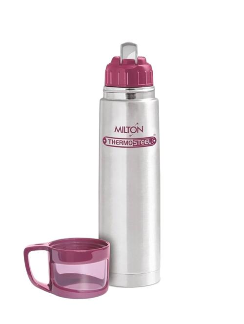 milton thermosteel glassy drinking cup lid, 1000 ml, pink - 15790738 - Very Small Image - 1