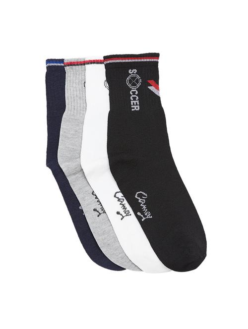 men pack of 4 printed above ankle length socks - 15791712 - Very Small Image - 1