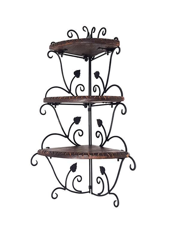 wall mounted wooden corner rack home décor carved furniture shelves - 15793096 - Zoom Image - 5