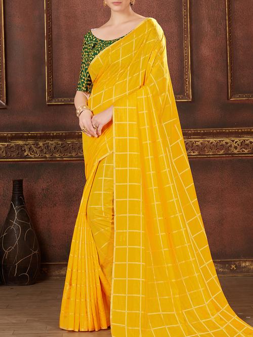 zari stripe saree with blouse with blouse - 15793730 - Very Small Image - 1