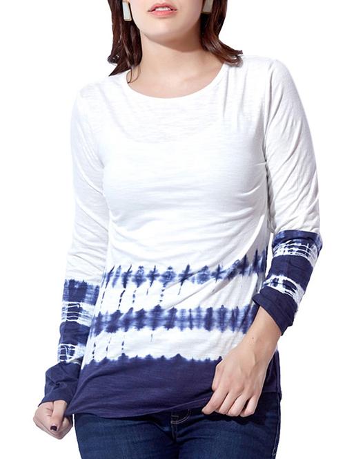 lace overlay back tied and dyed top - 15794713 - Very Small Image - 1