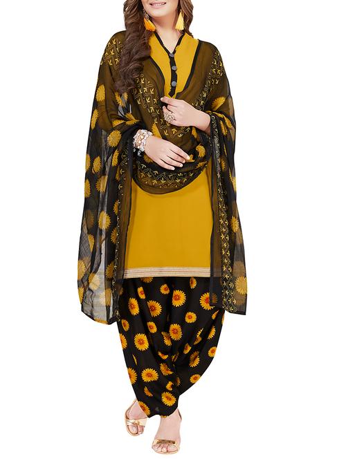 printed unstitched salwar suit - 15795464 - Very Small Image - 1