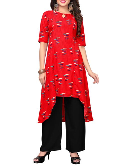 high low printed kurta - 15795591 - Very Small Image - 1