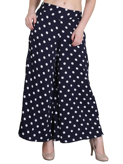 polka dotted flared palazzo - 15796312 - Very Small Image - 1