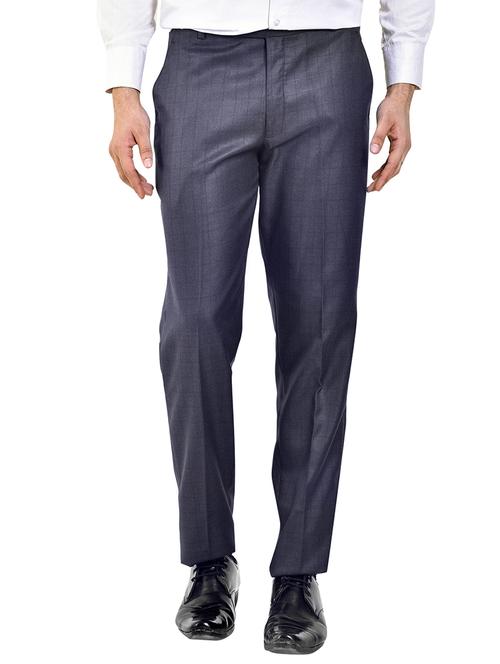 grey terry rayon flat front formal trouser - 15796370 - Very Small Image - 1