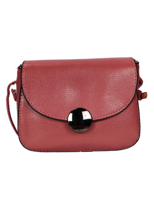 pink leatherette (pu) sling bag - 15796471 - Very Small Image - 1