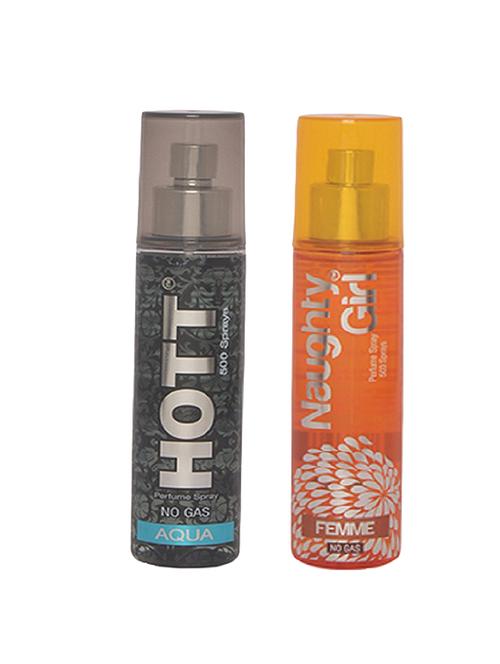 hott men's aqua & naughty girl femme perfume combo - 15796833 - Very Small Image - 1