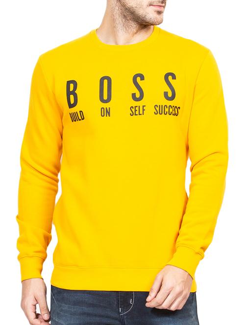 yellow hoisery chest print sweatshirt - 15797201 - Very Small Image - 1