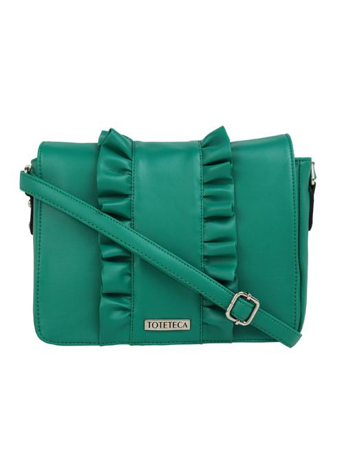 green leatherette (pu) sling bag - 15797747 - Very Small Image - 1