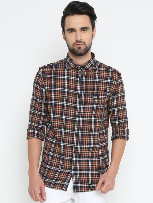 mens checks casual shirt - 15798386 - Very Small Image - 1