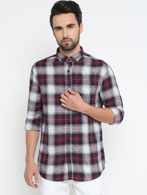 mens checks casual shirt - 15798399 - Very Small Image - 1
