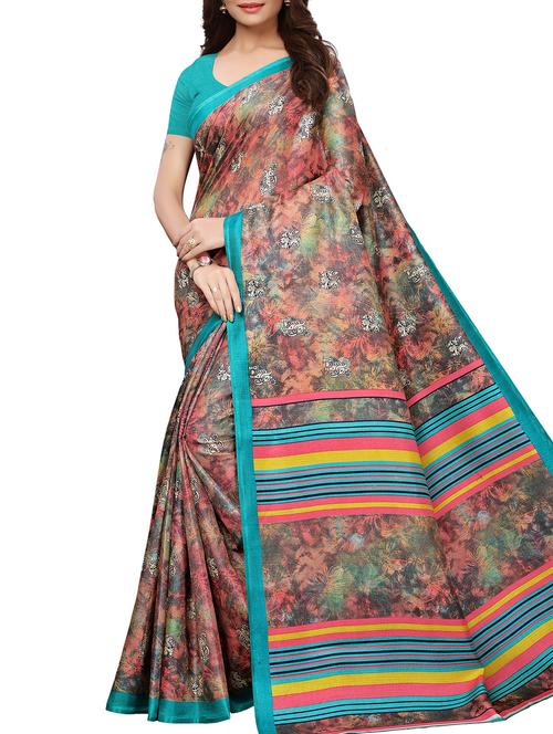 abstract printed saree - 15799204 - Very Small Image - 1