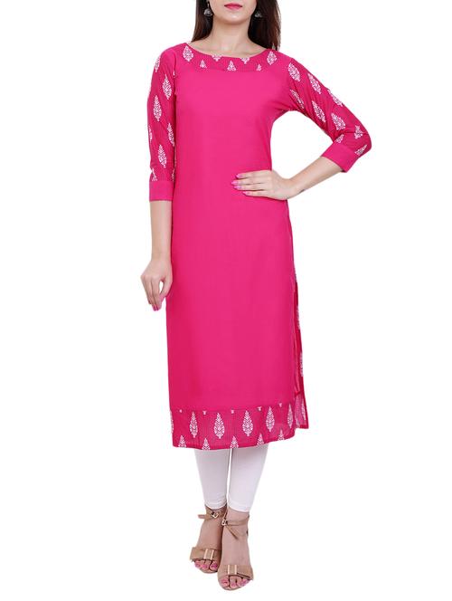 Straight solid kurta - 15799665 - Very Small Image - 1
