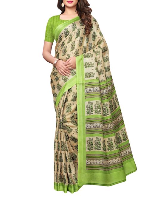 butti print printed saree with blouse - 15800072 - Very Small Image - 1