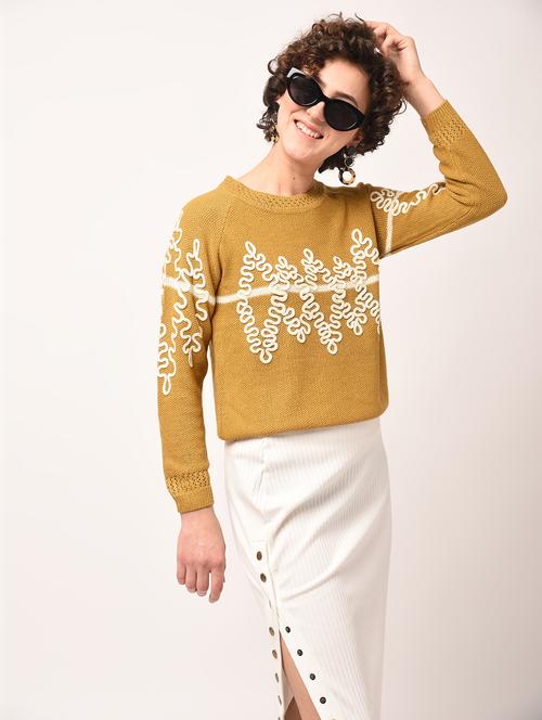 raglan sleeved embroidered pullover - 15800281 - Very Small Image - 1