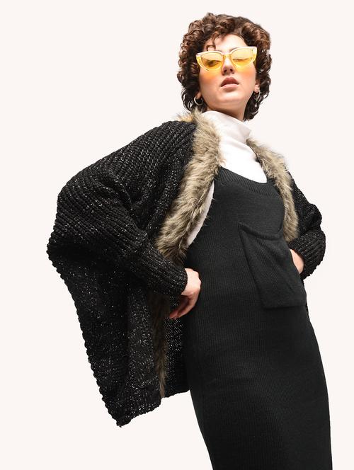 faux fur shimmery shrug - 15800336 - Very Small Image - 1