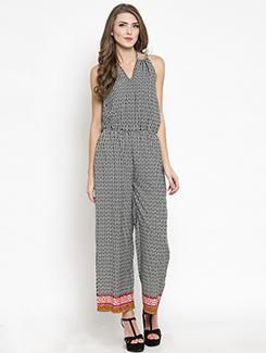 tie back full leg jumpsuit - 15800771 - Very Small Image - 1