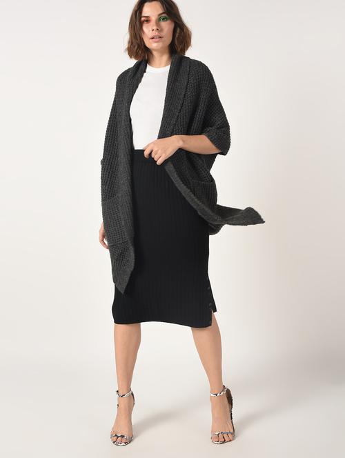 pocket detail asymmetric shrug - 15801899 - Very Small Image - 1