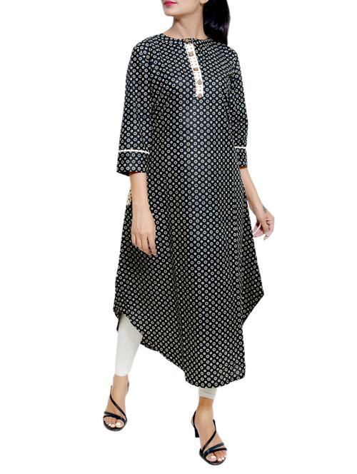 asymmetric printed kurta - 15803269 - Very Small Image - 1
