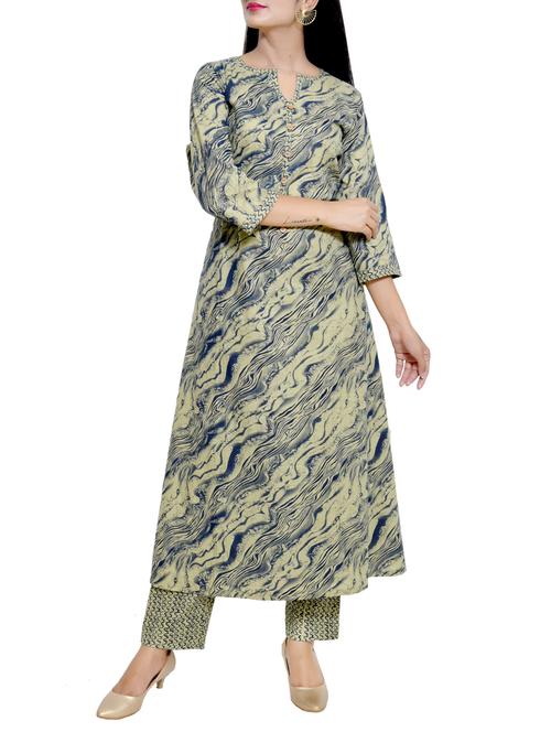 a-line printed kurta - 15803279 - Very Small Image - 1