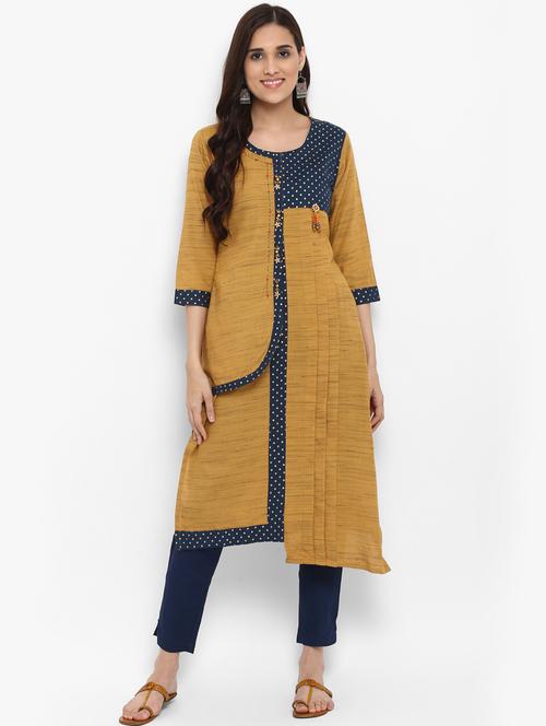 straight polka dot kurta - 15803634 - Very Small Image - 1