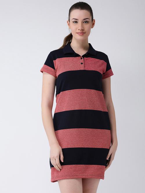 striped t-shirt dress - 15805137 - Very Small Image - 1