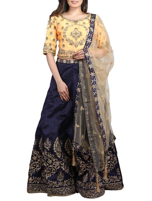 embroidered flared lehenga - 15805644 - Very Small Image - 1