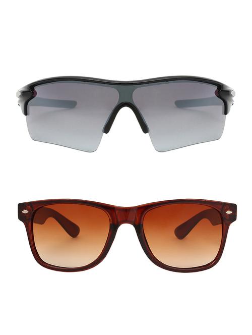 set of 2 wrap around and wayfarer sunglasses - 15805781 - Very Small Image - 1