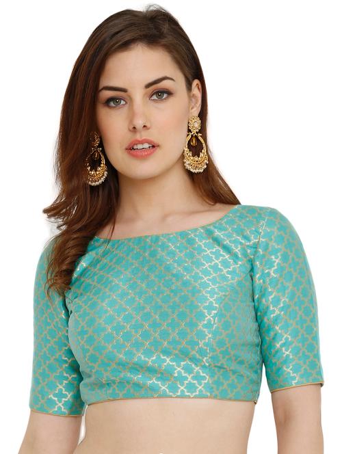 self-design brocade blouse - 15805811 - Very Small Image - 1