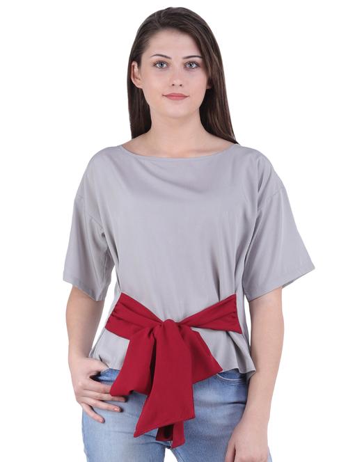 contrast bow tie knot front top - 15805829 - Very Small Image - 1