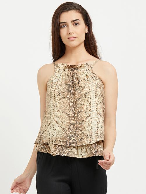 snake print layered top - 15805883 - Very Small Image - 1