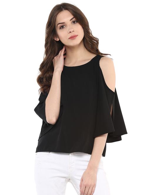 women's straight round neck top - 15807385 - Very Small Image - 1