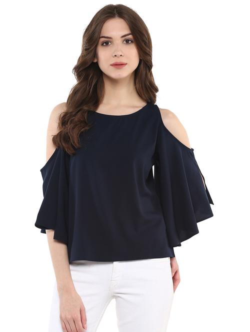 women's straight round neck top - 15807388 - Very Small Image - 1
