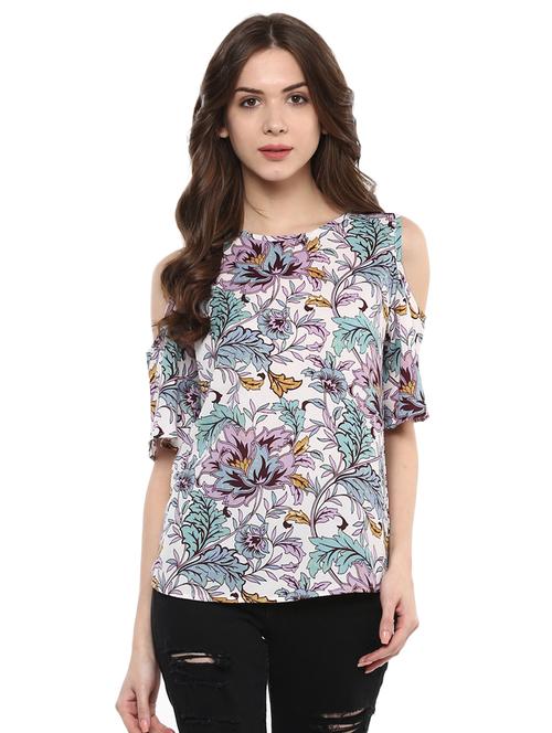 women's straight boat neck top - 15807420 - Very Small Image - 1