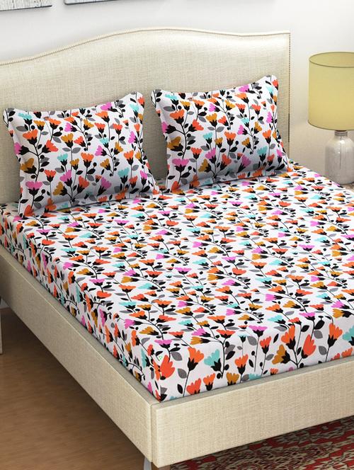 cotton double bedsheet with 2 pillow cover- by azaani - 15808000 - Very Small Image - 1