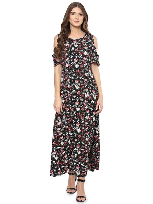 women's fit & flare floral dress - 15808527 - Very Small Image - 1