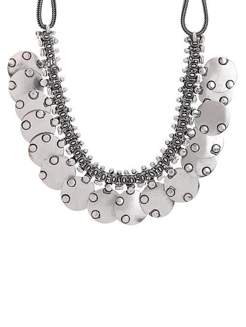 silver metal choker necklace - 15810313 - Very Small Image - 1