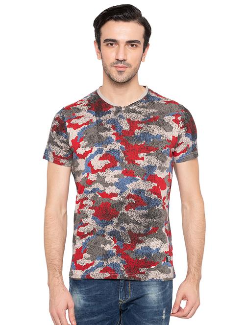 multi colored camouflage all over print t-shirt - 15810509 - Very Small Image - 1
