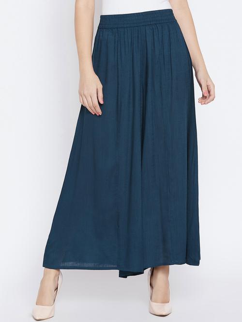 mid waist flared palazzo - 15811526 - Very Small Image - 1