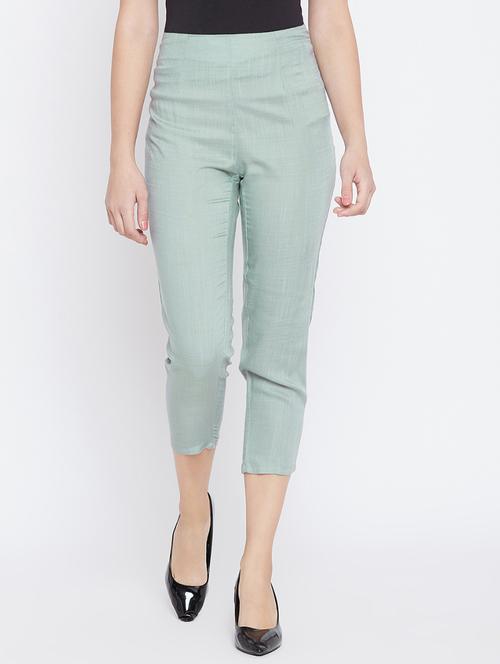 high rise cropped trousers - 15811545 - Very Small Image - 1