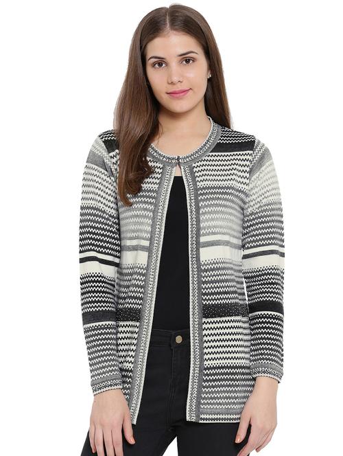 button closure woolen shrug - 15812031 - Very Small Image - 1