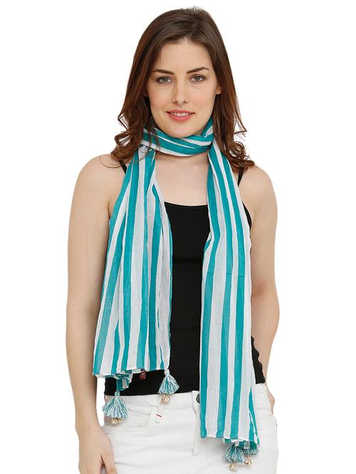 green cotton stole - 15815171 - Very Small Image - 1